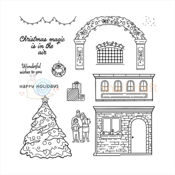 2023 Сентябрь -декабрь Новый мини-каталог Shop The Town Прозрачные штампы и рождественские металлические штампы для скрапбукинга фестивальных открыток
